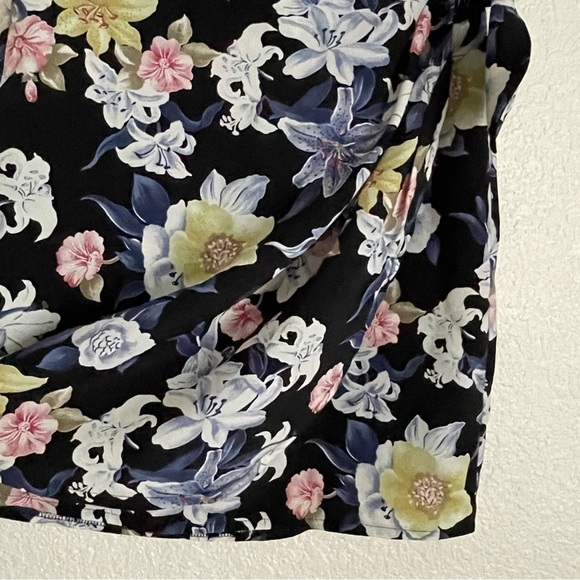 Anchor Blue Y2K Wrap Mini Skirt Sz 3 Floral Print - Picture 3 of 8